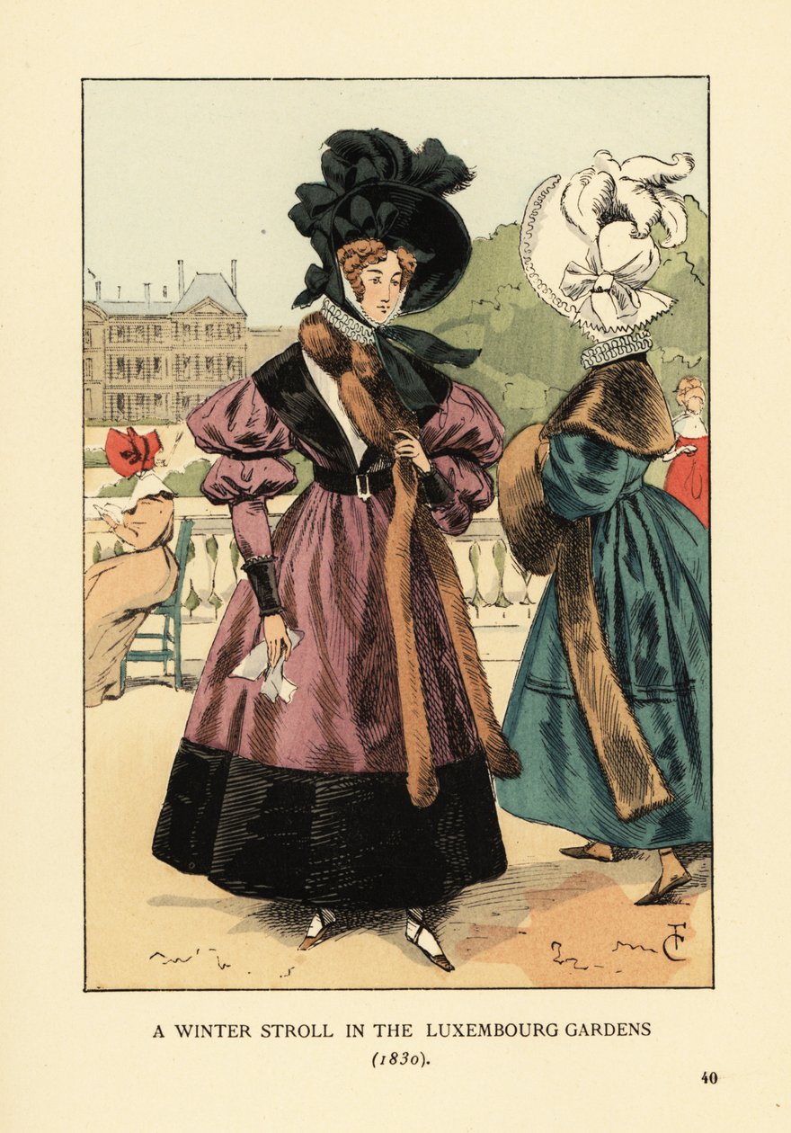 A Winter Stroll in the Luxembourg Gardens by François Courboin