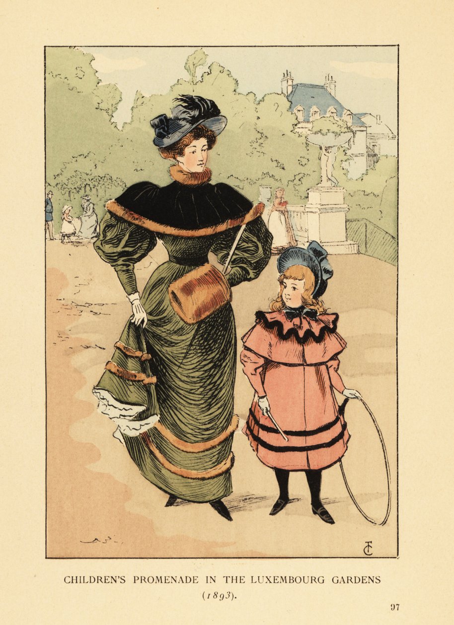 Children’s promenade in the Luxembourg Gardens in 1893 by François Courboin