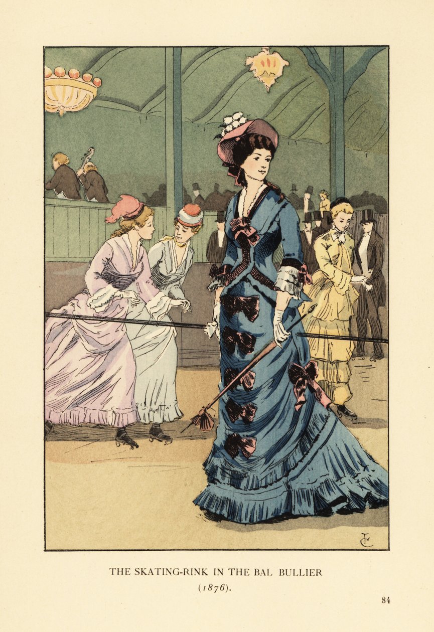 The Skating Rink in the Bal Bullier in 1876 by François Courboin