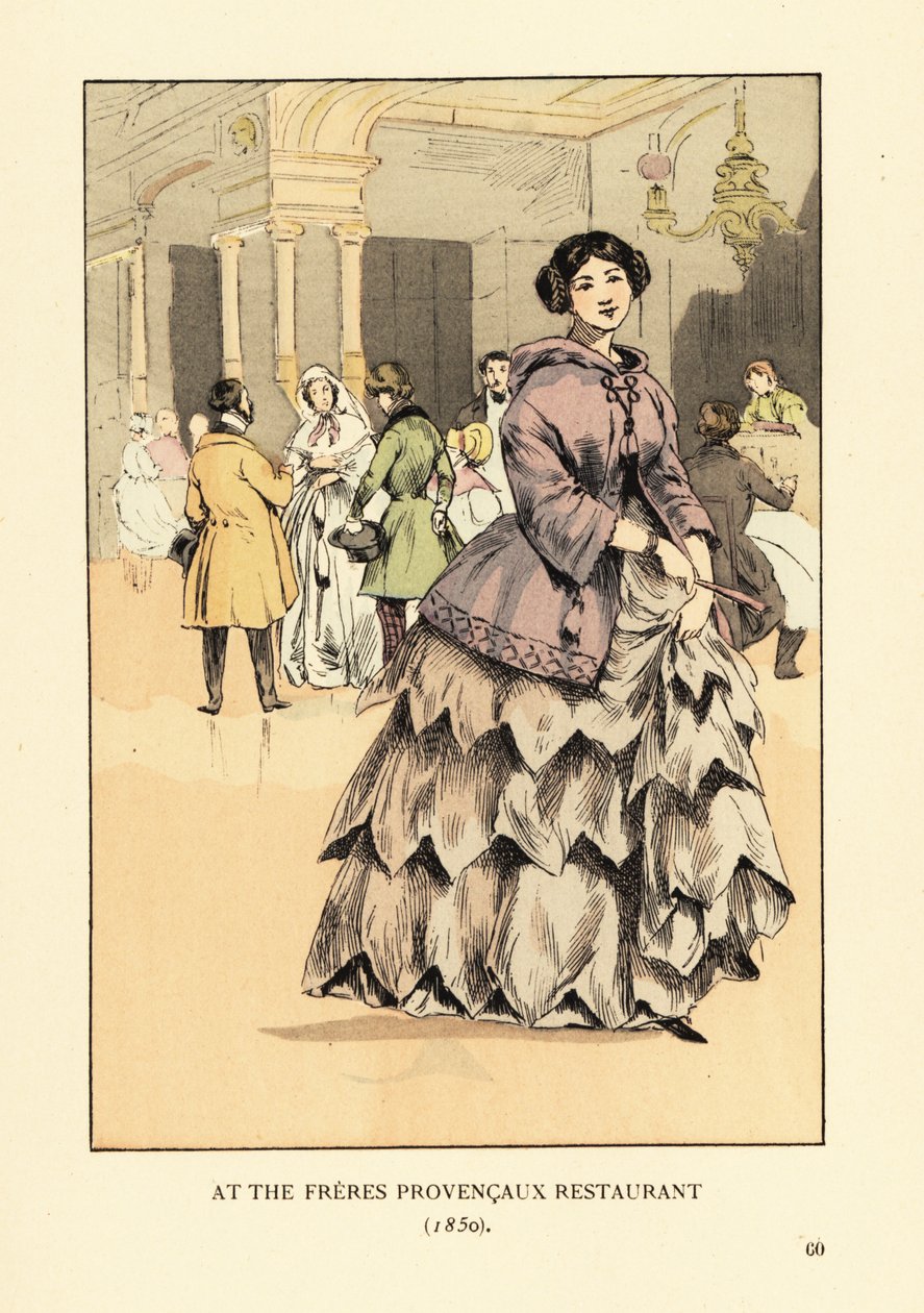 Woman at the Freres Provencaux Restaurant, Paris by François Courboin