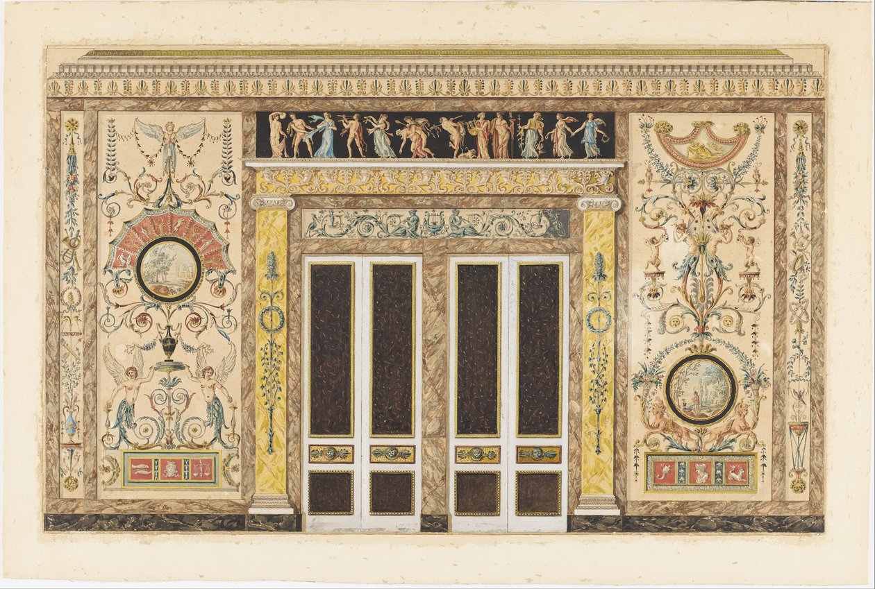 Design for a Wall Elevation in a Music Room by Francois Joseph Belanger