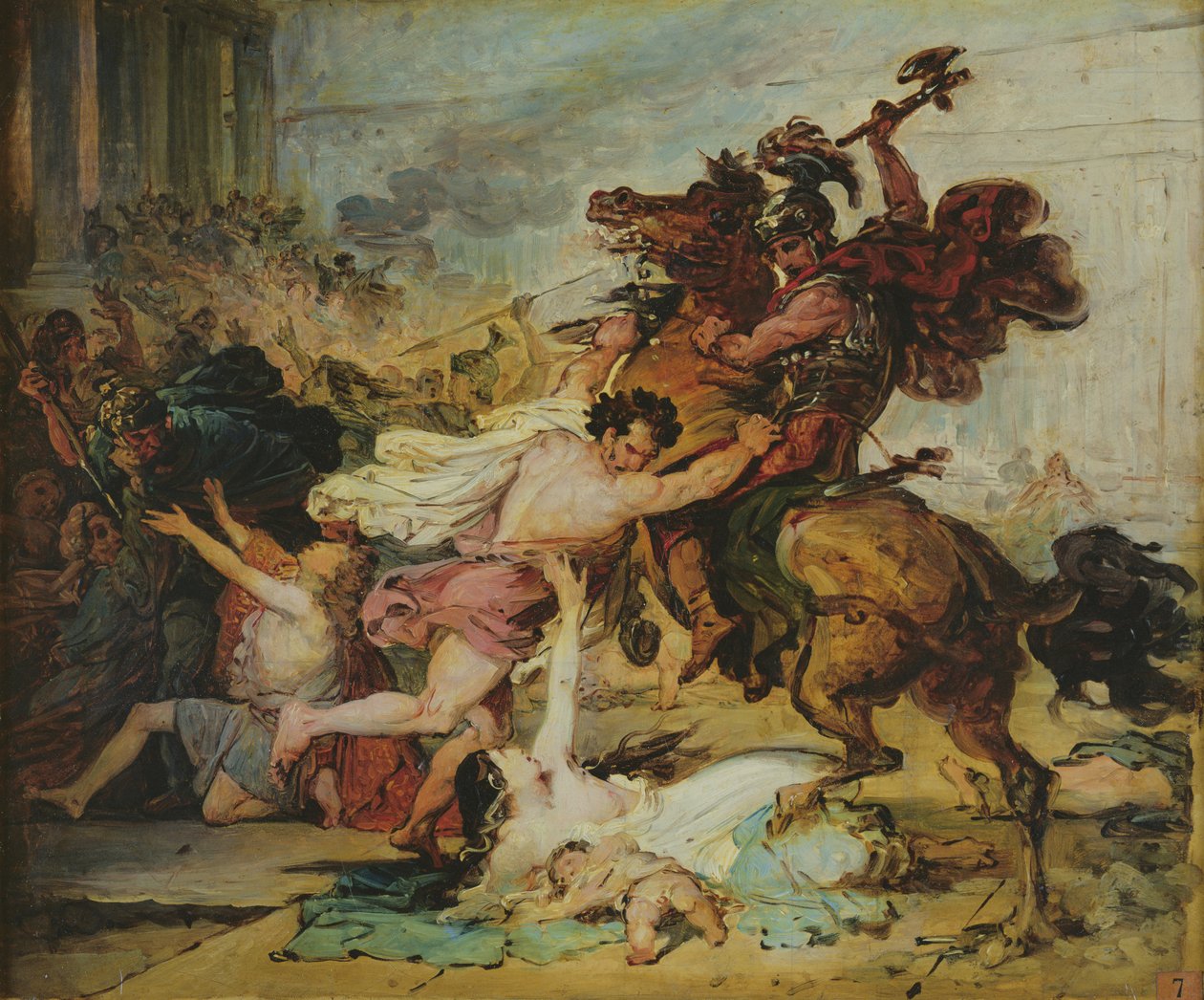 Sketch of The Ransack of Jerusalem by the Romans by François Joseph Heim