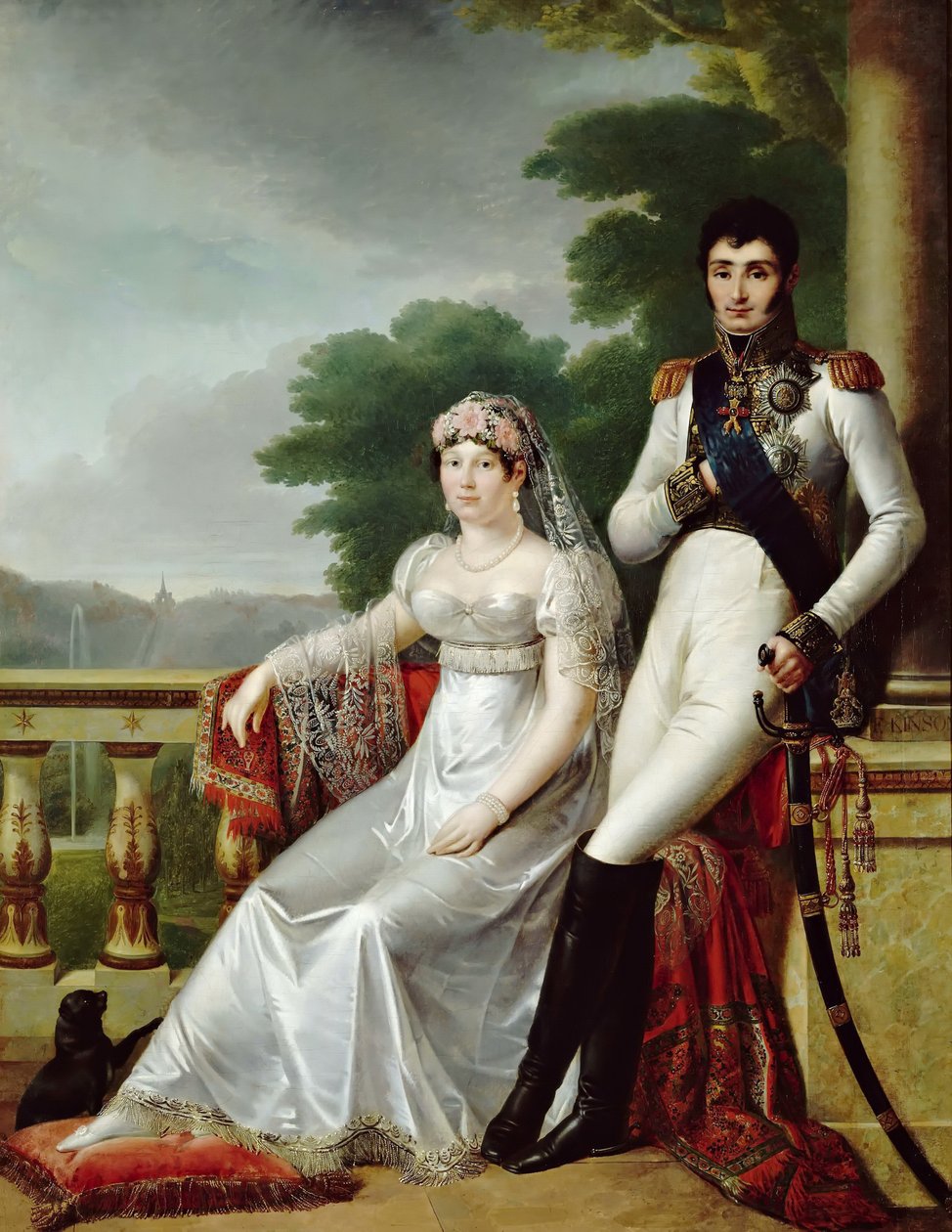 Jérôme Bonaparte and Catharina of Württemberg as King and Queen of Westphalia by François Joseph Kinson