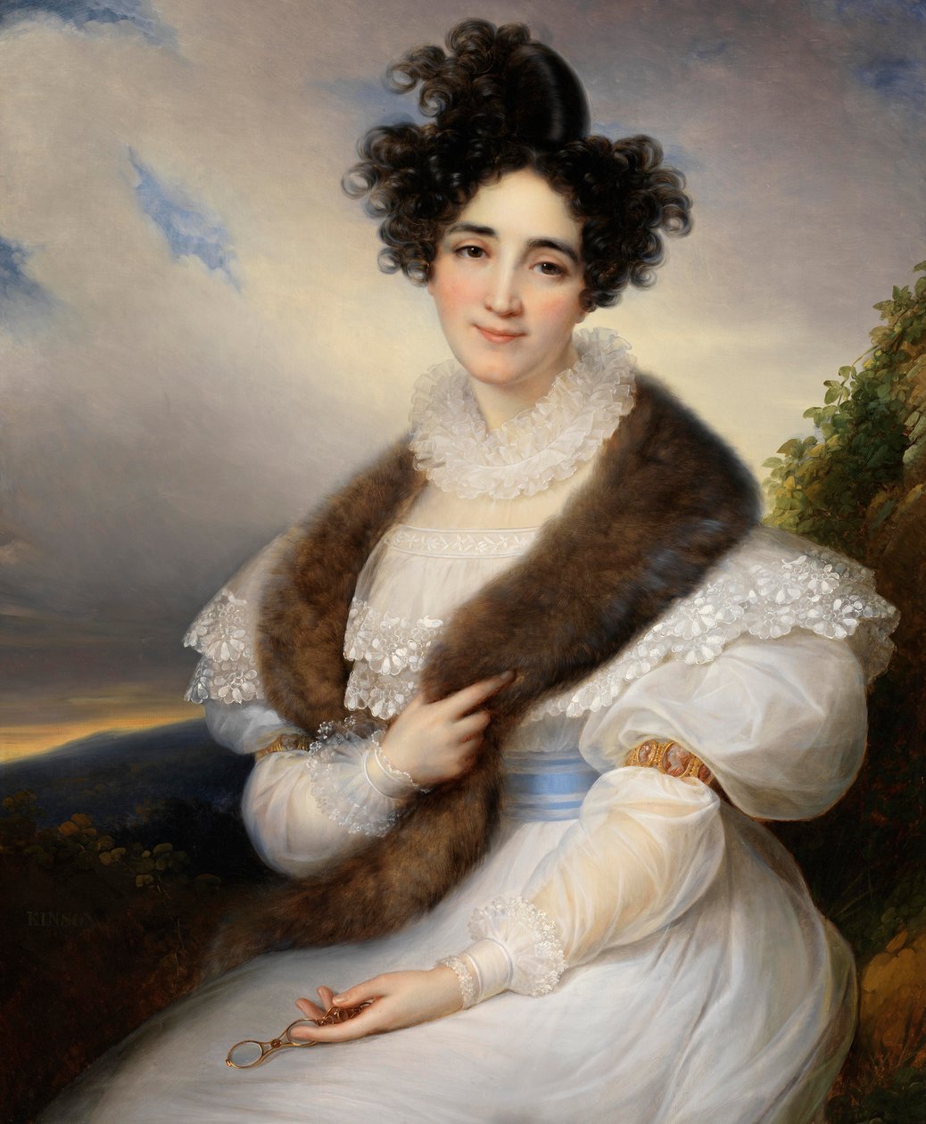 Portrait of Marie-Joséphine-Emilie Lafont-Porcher, c. 1827 by François Joseph Kinson