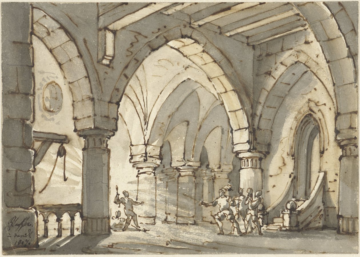 Scene from the Play Don Luis de Vargas by François Joseph Pfeiffer (II)