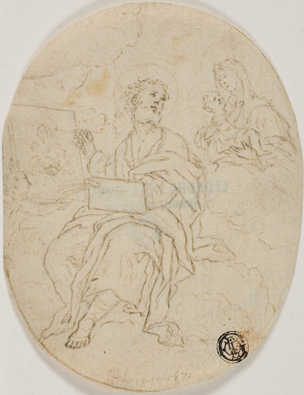Saint Luke Painting the Madonna and Child by François Le Moyne