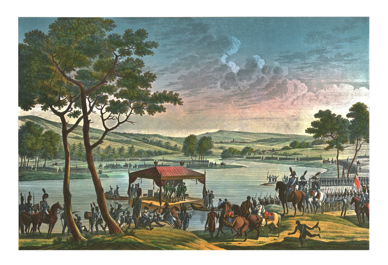 Meeting of the two Emperors, 25 June 1807 by François Louis Couché