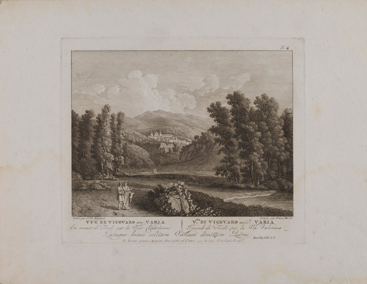 View of Vicovaro Anc. Varia (no. 1) by François Morel