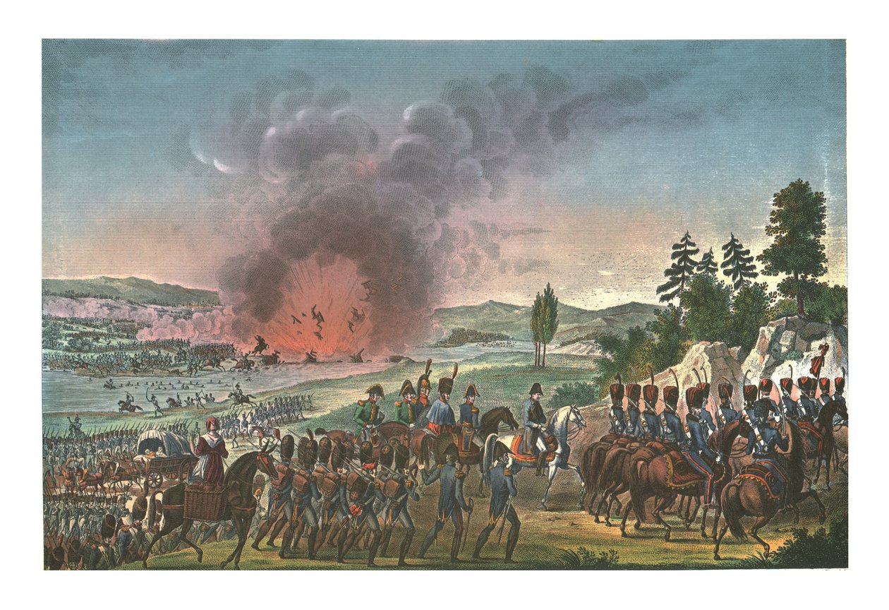 Retreat of the French after the battle of Leipzig, 19 October 1813, c1850 by François Pigeot