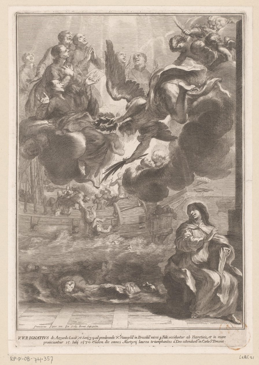 Vision of Saint Theresa with the Drowning Death of Ignatius of Azevedo by François Spierre