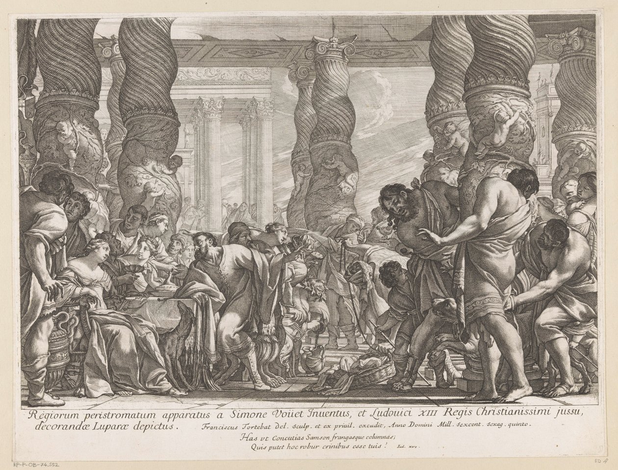 Samson Led to a Pillar in the Temple of Dagon by François Tortebat