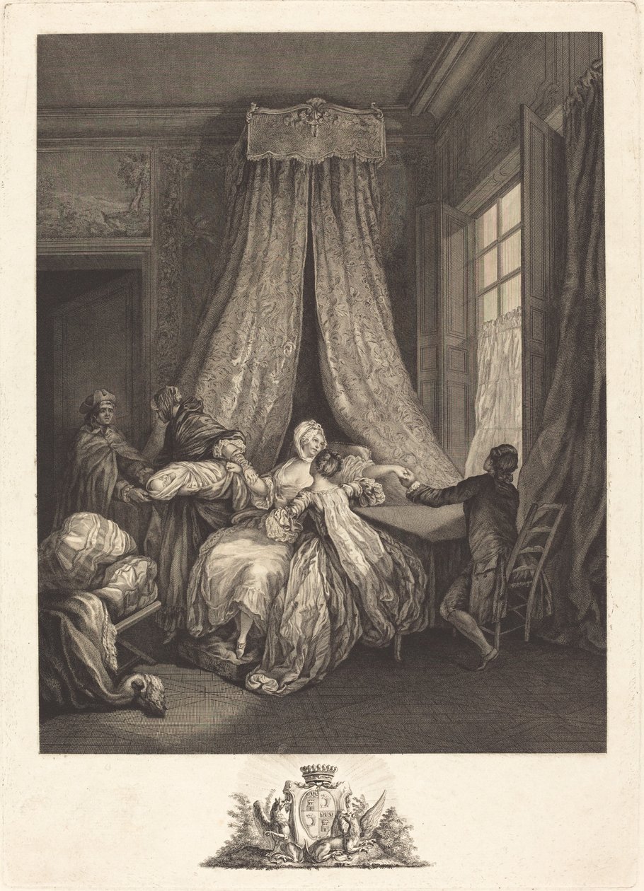 The Fruit of Secret Love by François Voyez after Pierre Antoine Baudouin