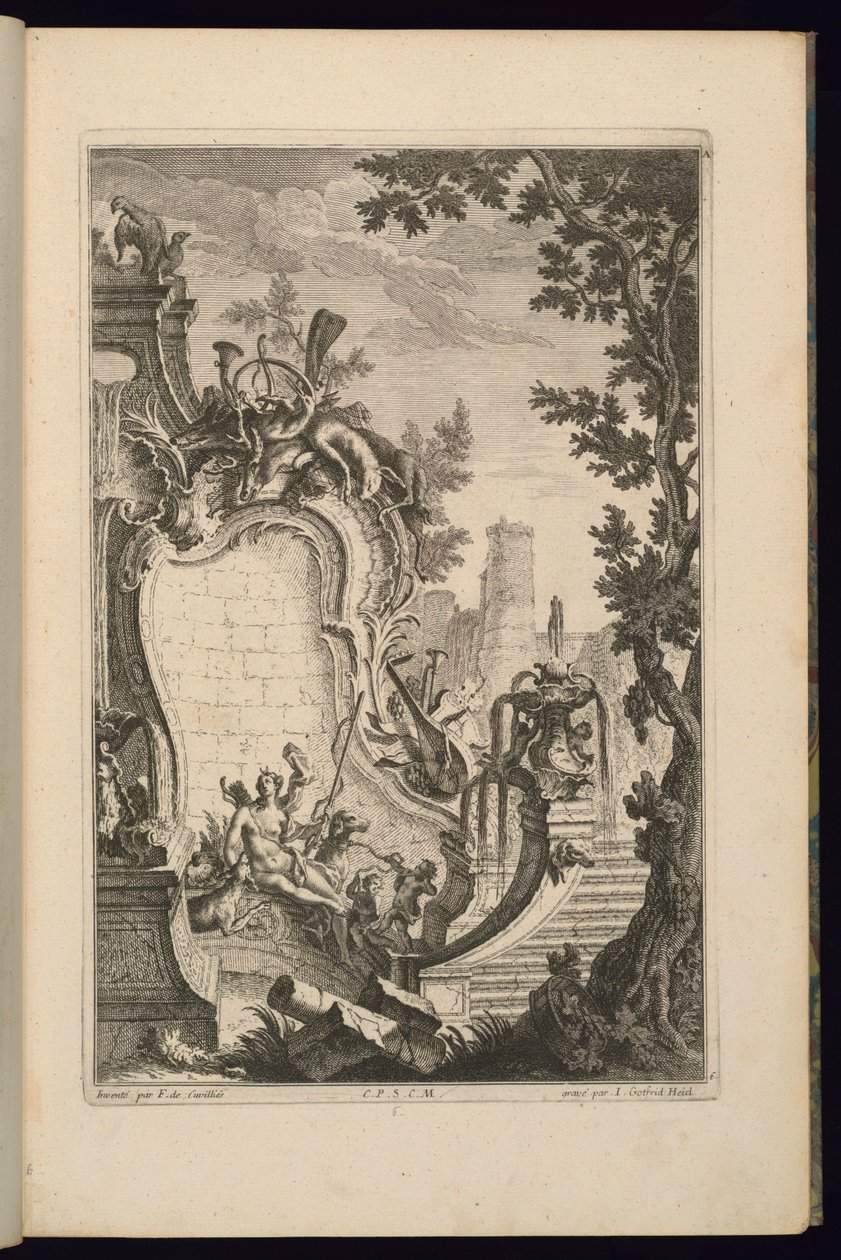 Design for Fountain with Diana by François de Cuvilliés the Elder