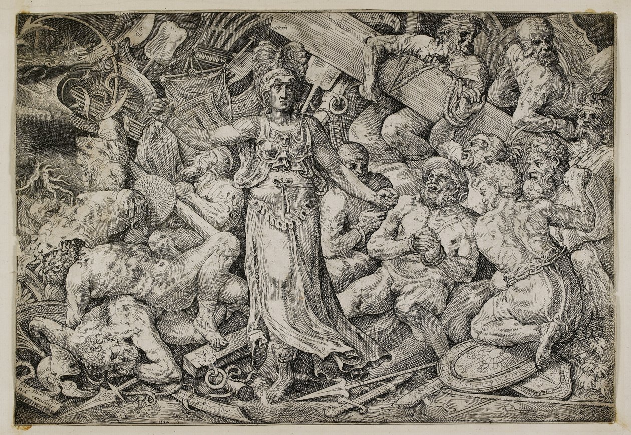 Victoria Surrounded by Prisoners and Trophies by Frans Floris