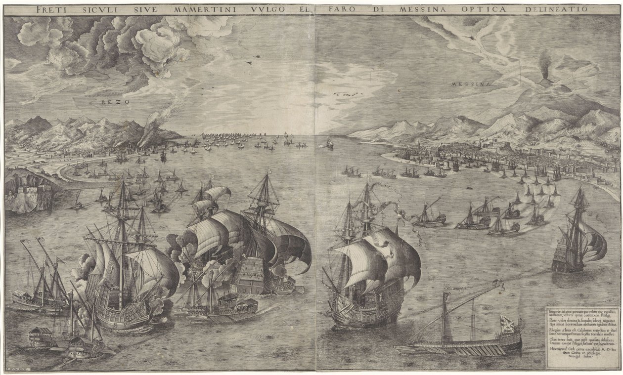 Naval Battle in the Strait of Messina by Frans Huys