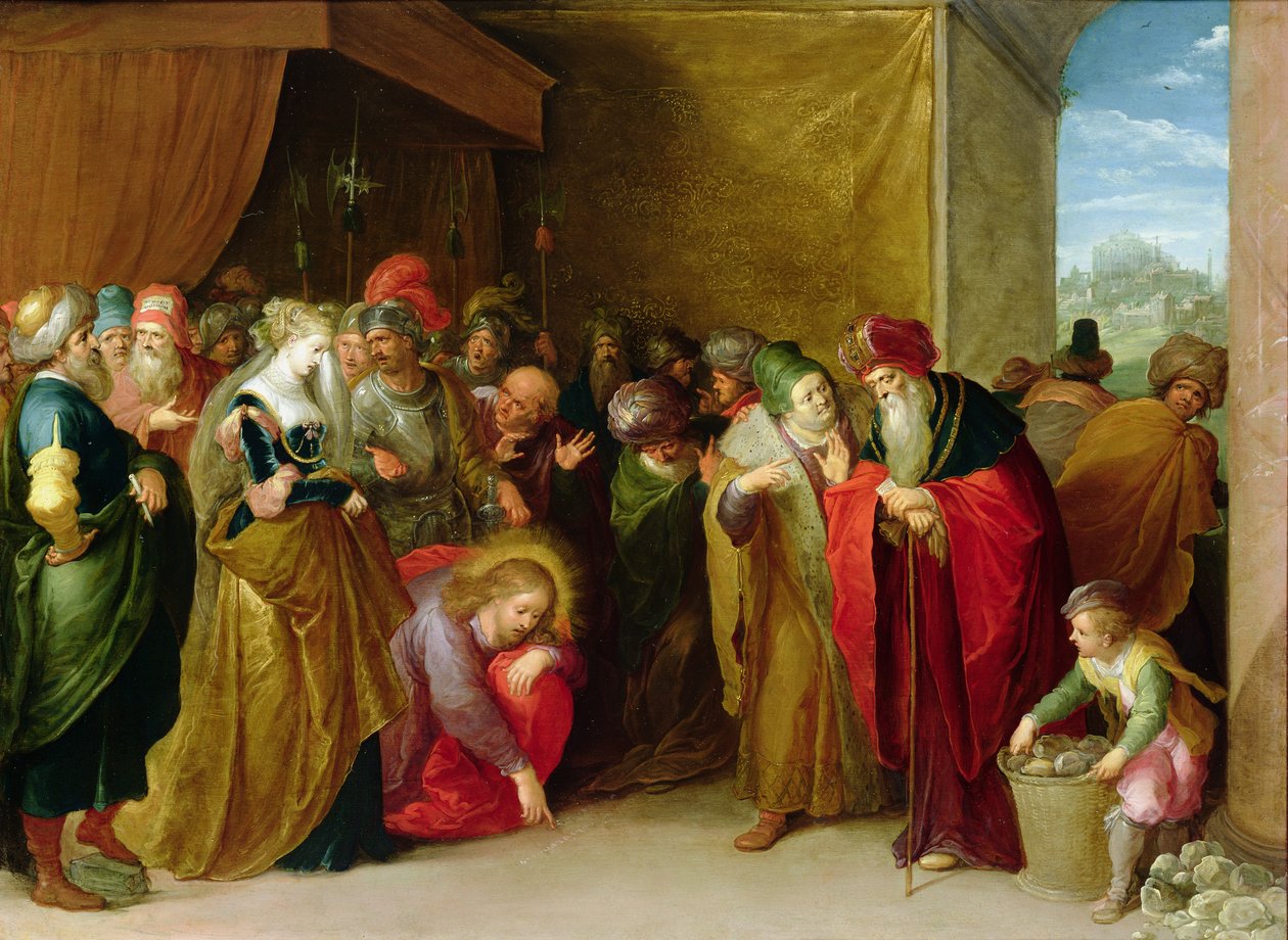 Christ and the Woman Taken in Adultery by Frans II Francken the Younger