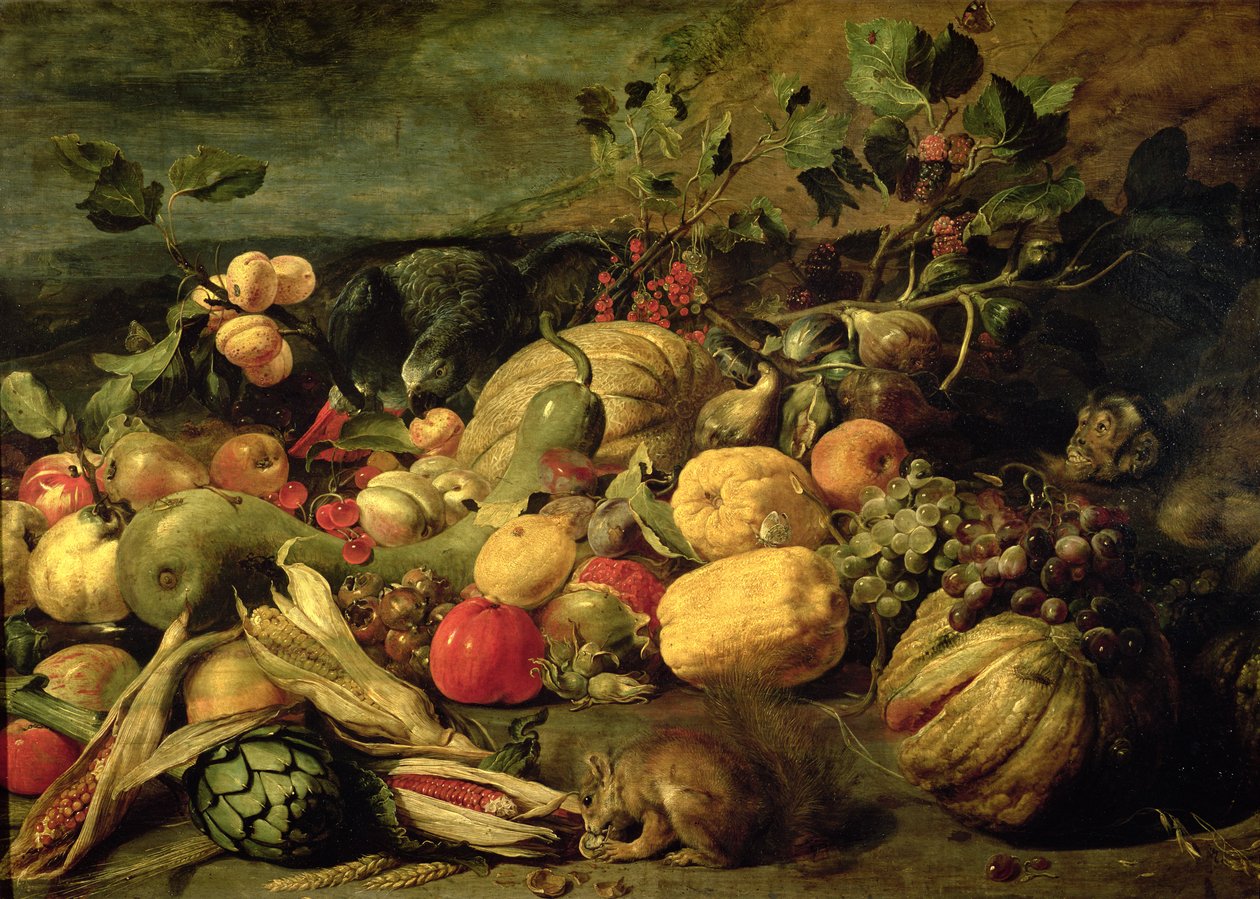 Still Life of Fruits and Vegetables by Frans Snyders or Snijders