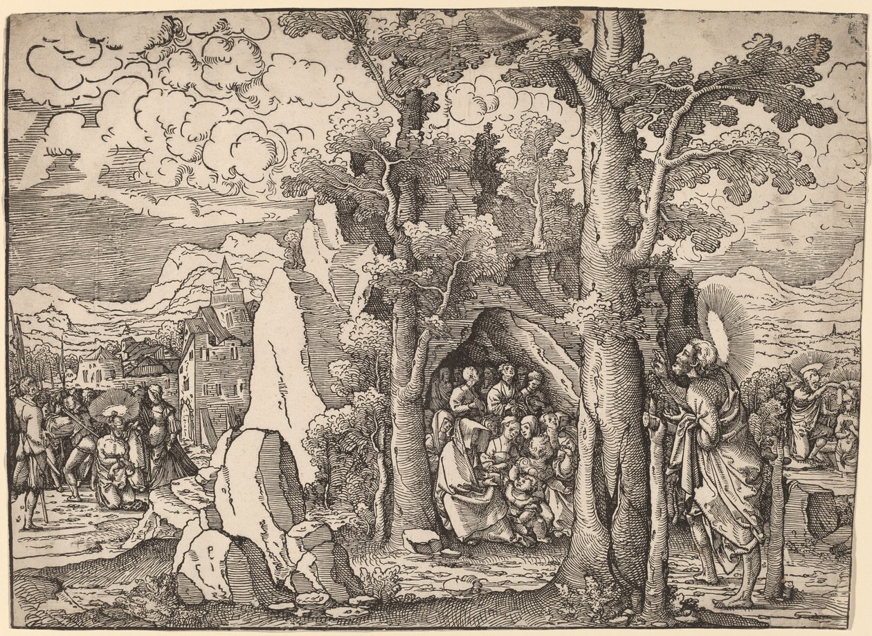 Saint John the Baptist Preaching by Frans Crabbe van Espleghem