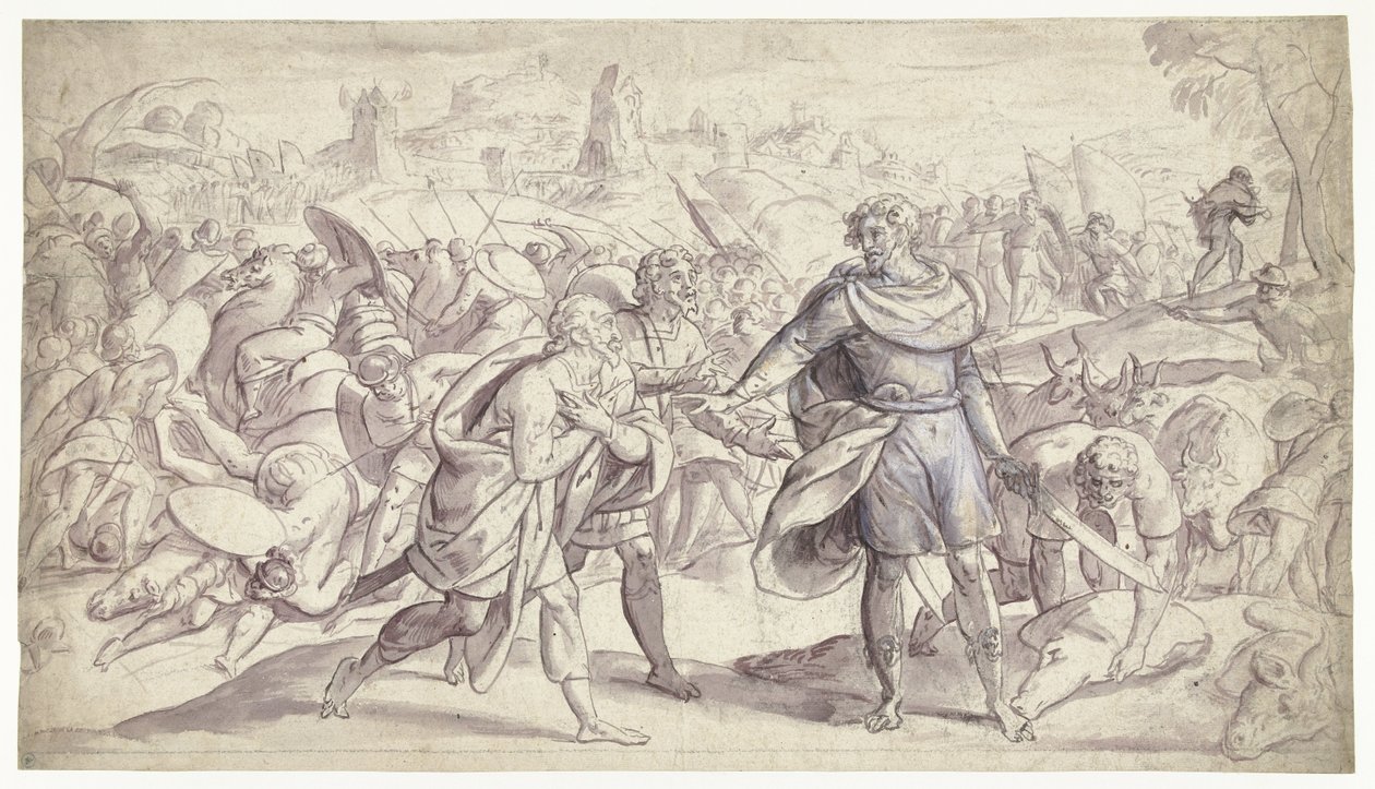 Joshua Sends Messengers to Ai (History of Joshua series) by Frans Francken (I)
