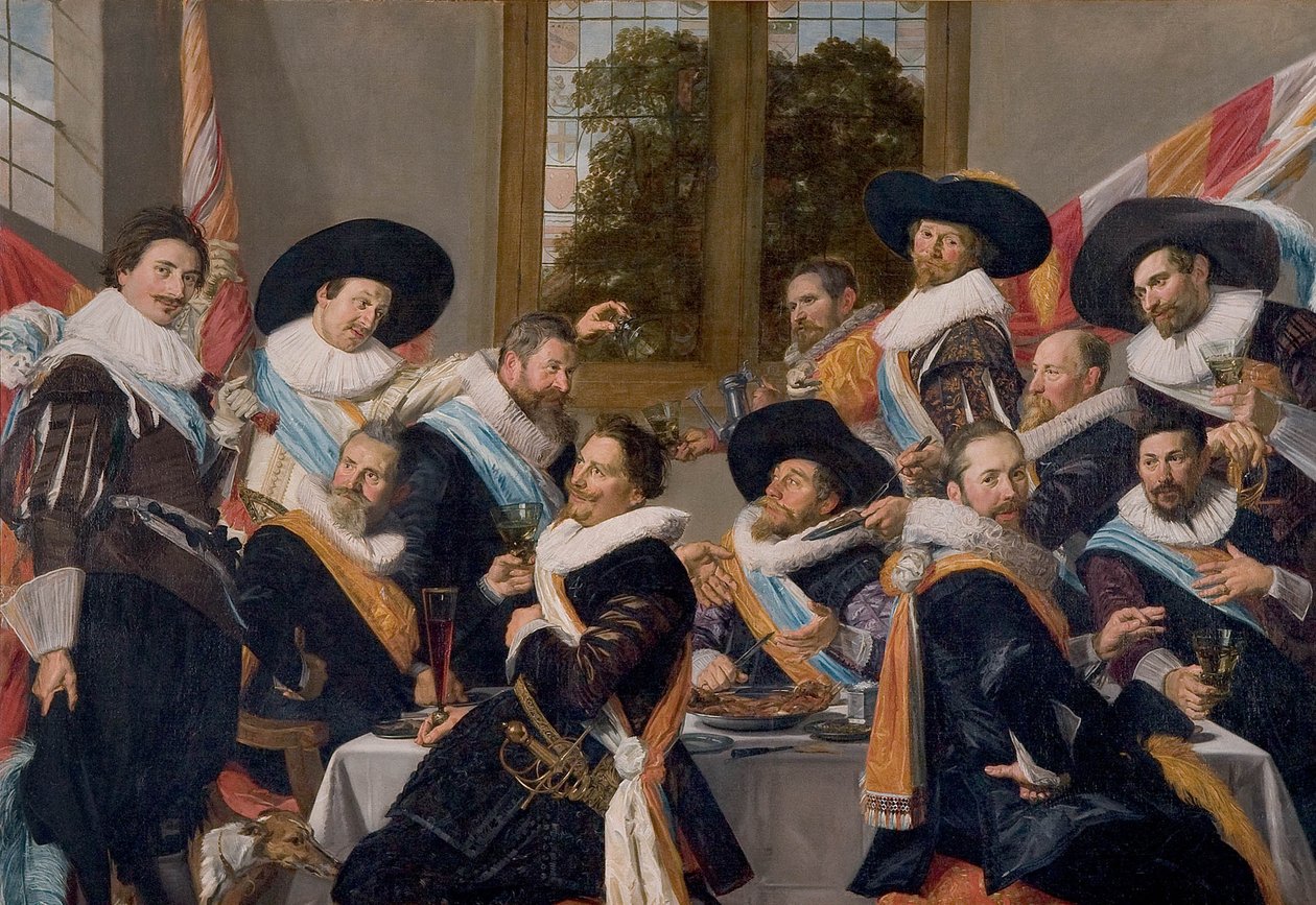 Banquet of the Officers of the Calivermen Civic Guard by Frans Hals