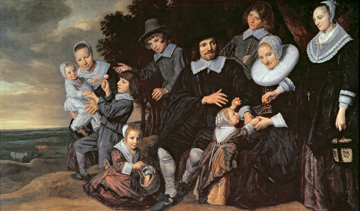 Family Group in a Landscape by Frans Hals: Fine art print