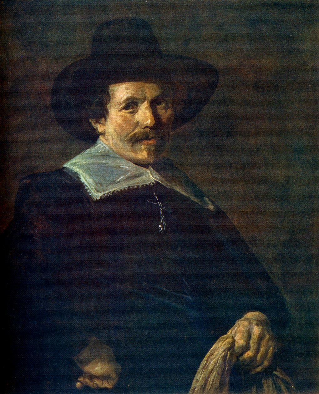 Portrait of a Man holding Gloves by Frans Hals