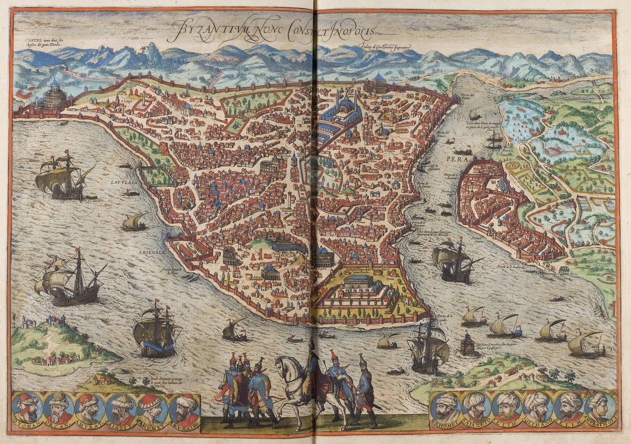 Byzantium. Constantinopolis From: Civitates Orbis Terrarum by Frans Hogenberg