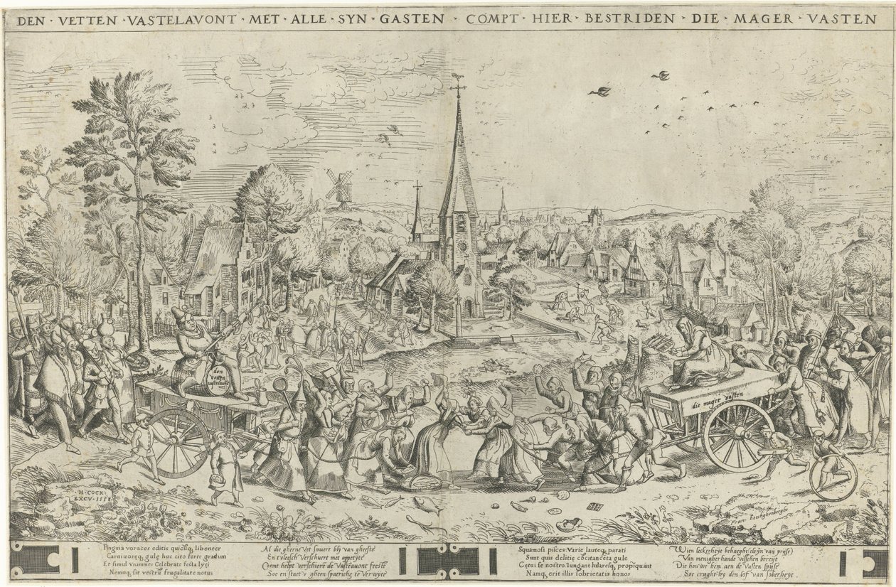 The Battle Between Carnival and Lent by Frans Hogenberg