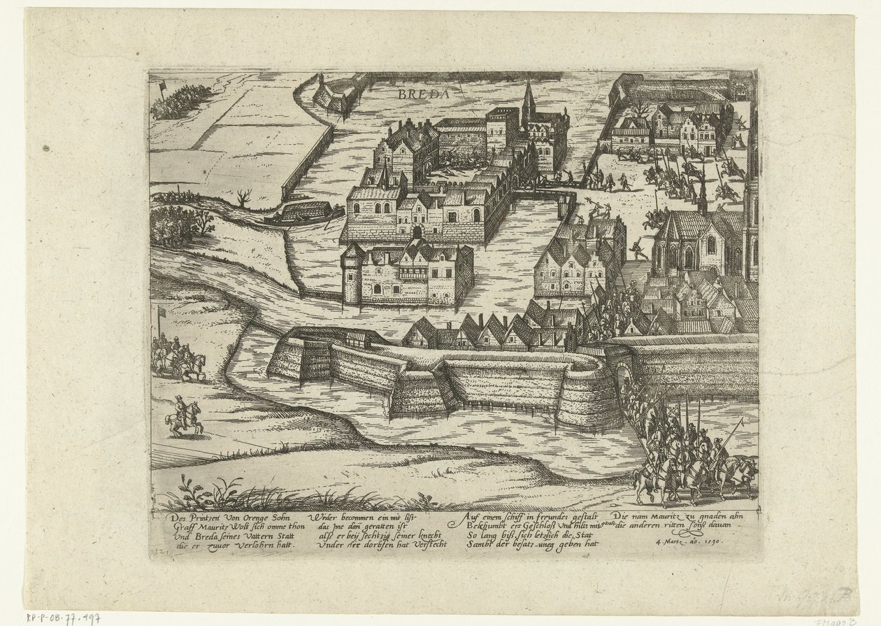 Capture of Breda, 1590 by Frans Hogenberg