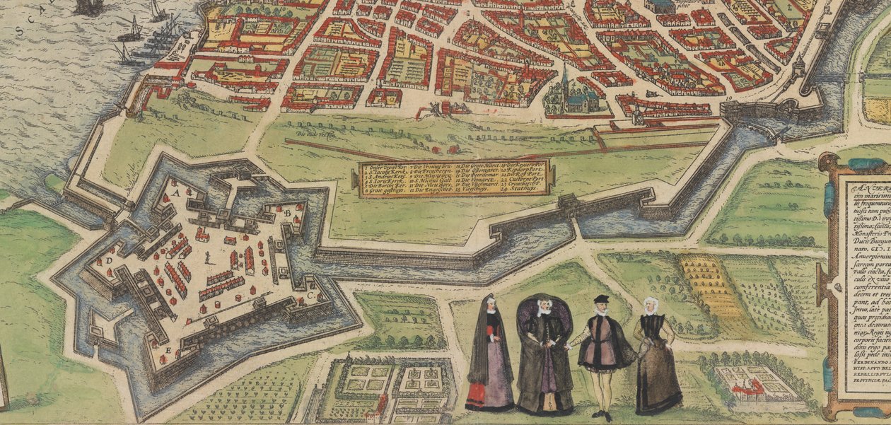Palazzo Farnese at Caprarola, from Braun and Hogenberg
