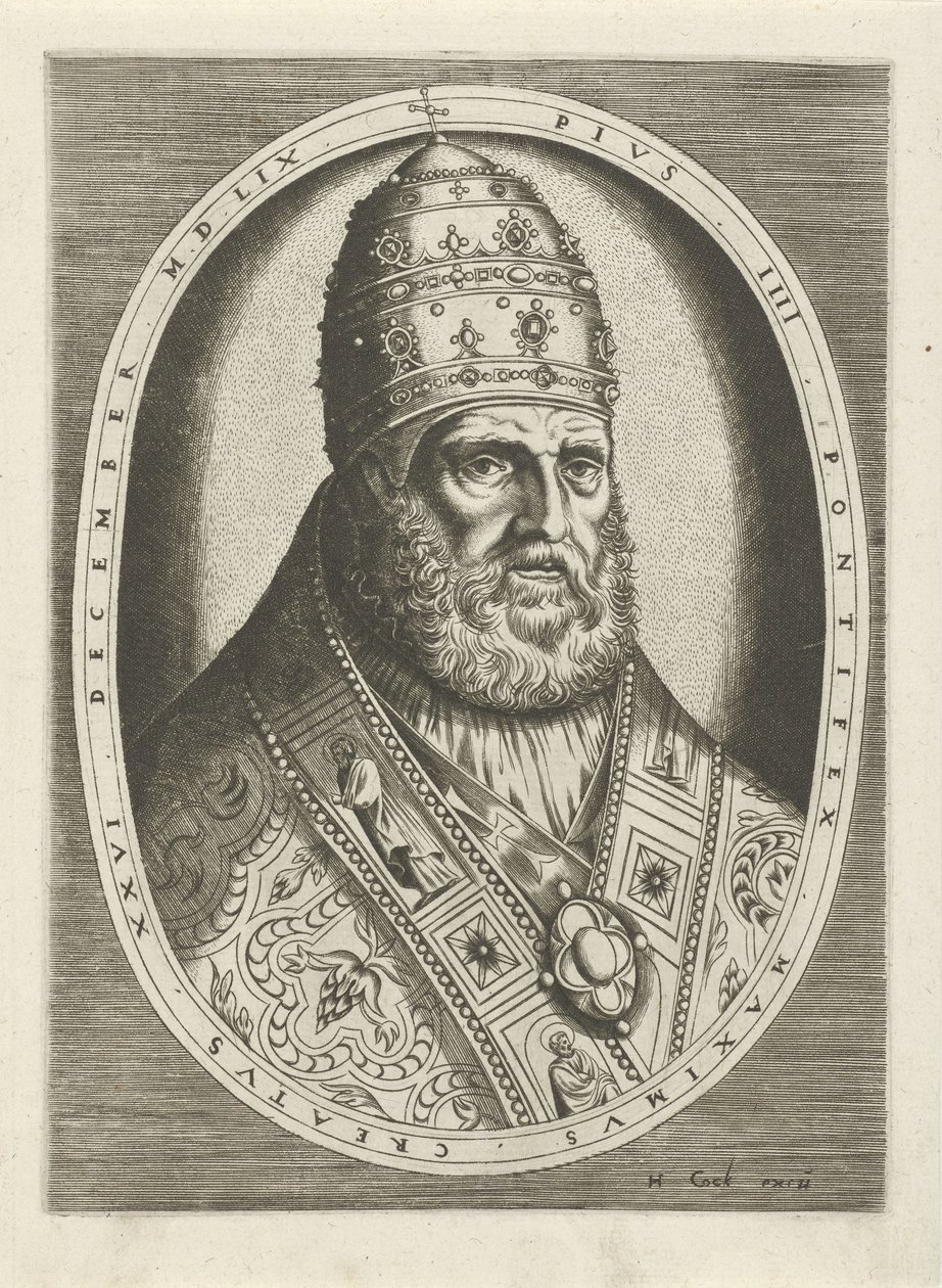 Portrait of Pope Pius IV by Frans Huys