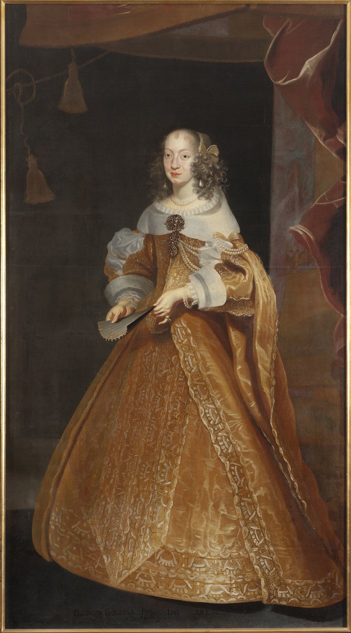 Portrait of Princess Eleonora Gonzaga of Mantua, Nevers and Rethel, Holy Roman Empress by Frans Luyckx or Leux