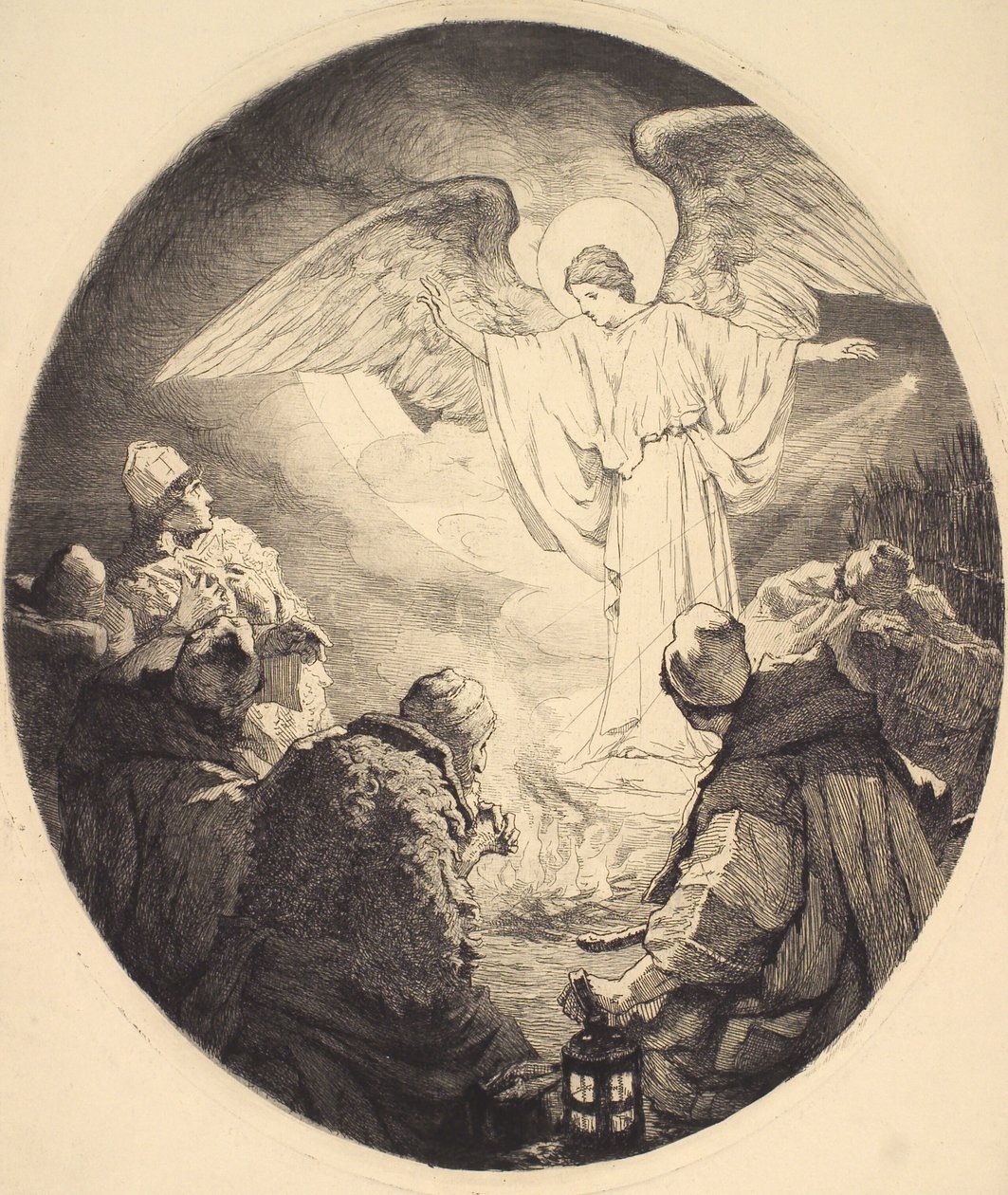 The Annunciation to the Shepherds by Frans Schwartz