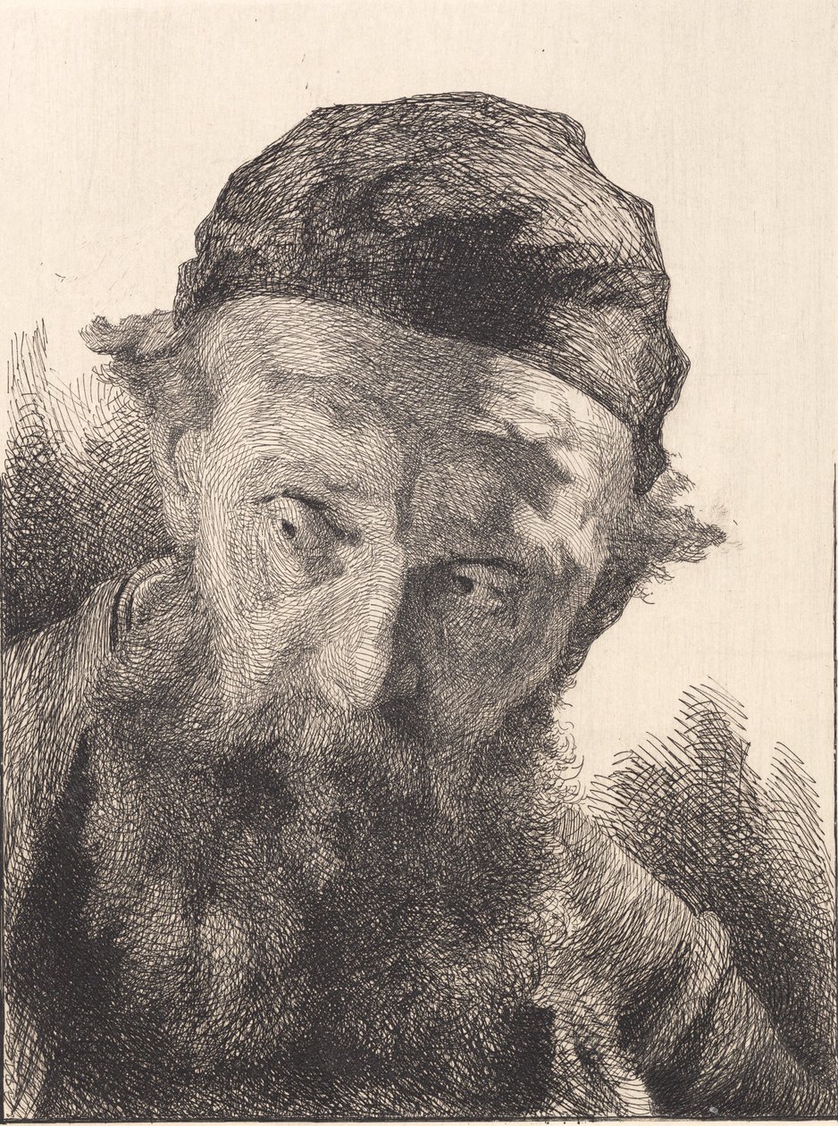 Old Bearded Man with Black Cap by Frans Schwartz