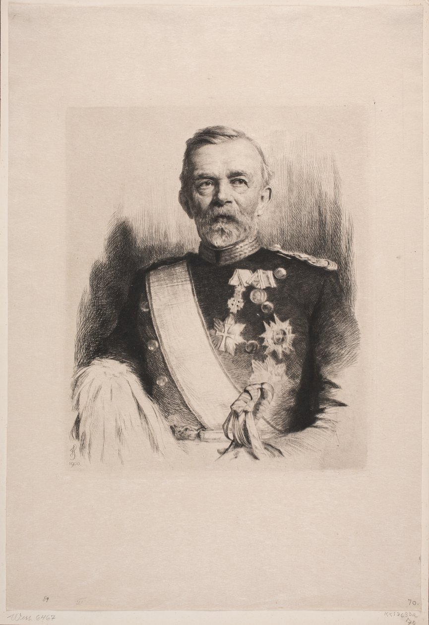 Portrait of Major General L. Koefoed by Frans Schwartz