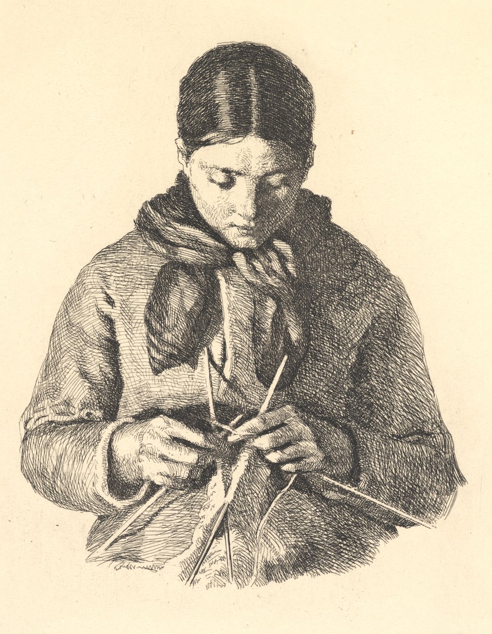 The Knitter by Frans Schwartz