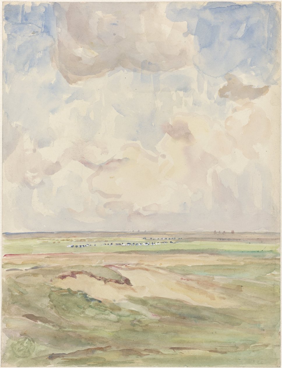 Landscape with Herds in a Meadow by Frans Alexander Evert Lodewijk Smissaert