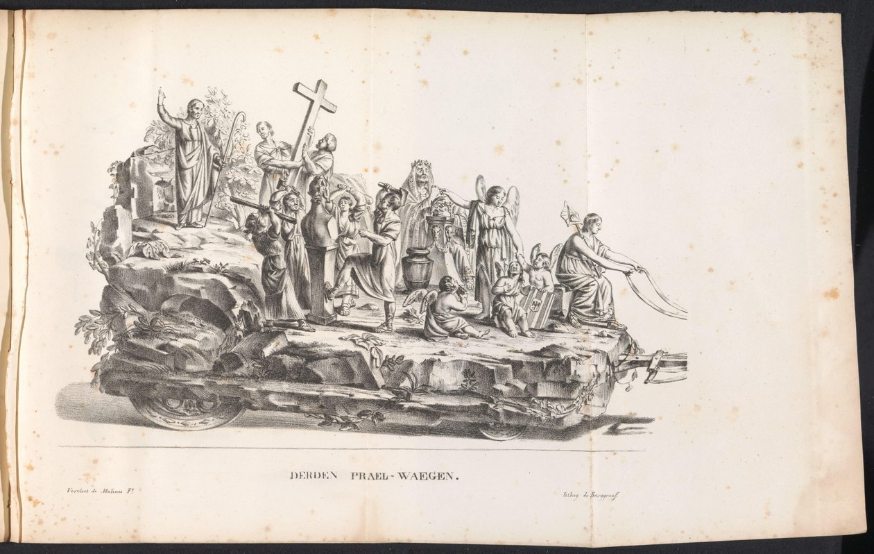 Third Float in the Procession for Saint Rumbold, 1825 by Frans Vervloet
