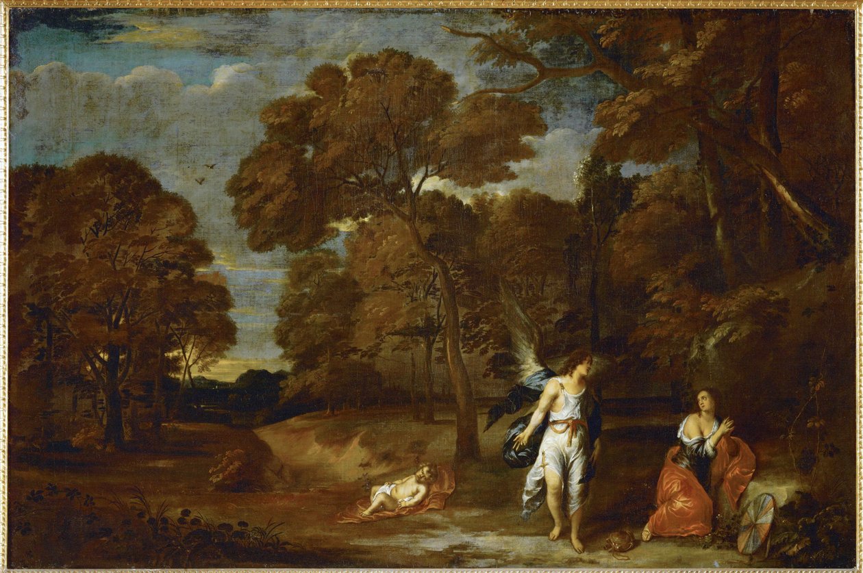Landscape with Hagar and the Angel, c.1640 by Frans Wouters