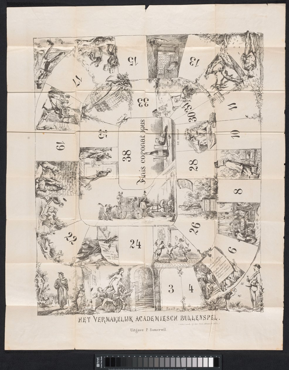 Caricature in Leiden Student Almanac, 1874 by Fransen van de Putte