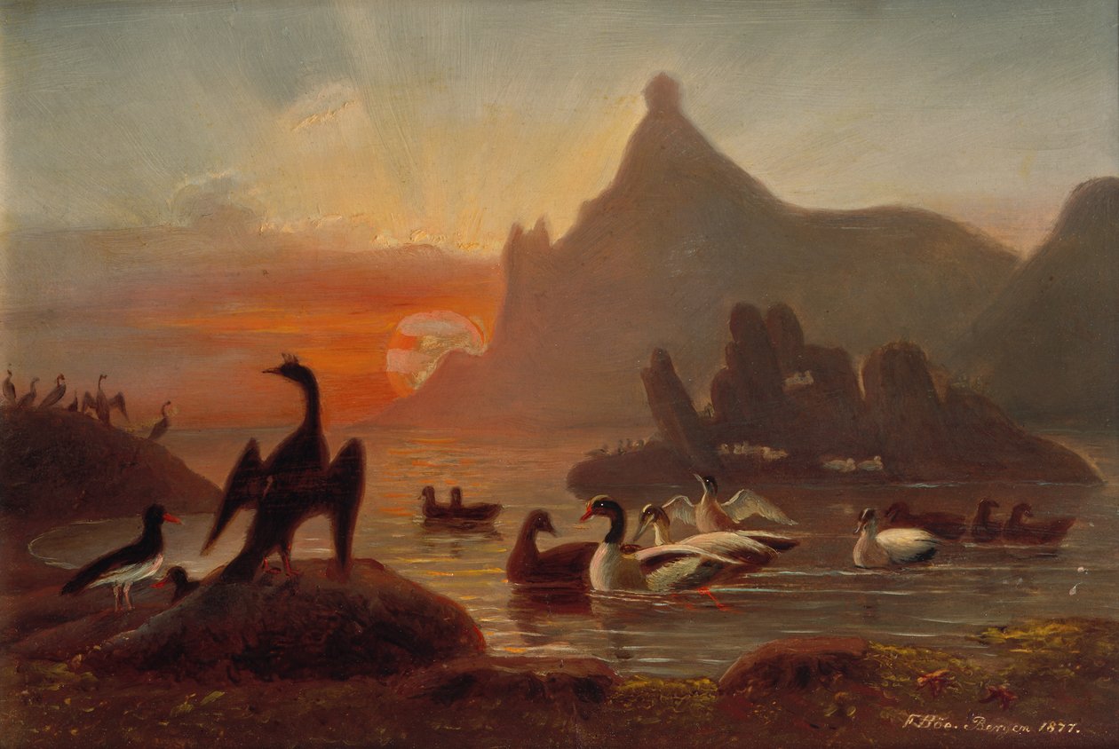 Birds Near Hestmandoe by Frants Diderik Boe