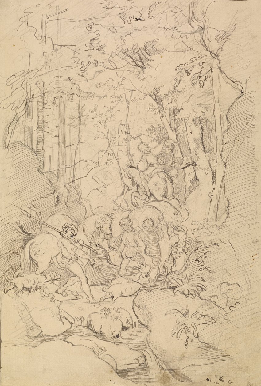 A Hunting Party by Franz Albert Venus