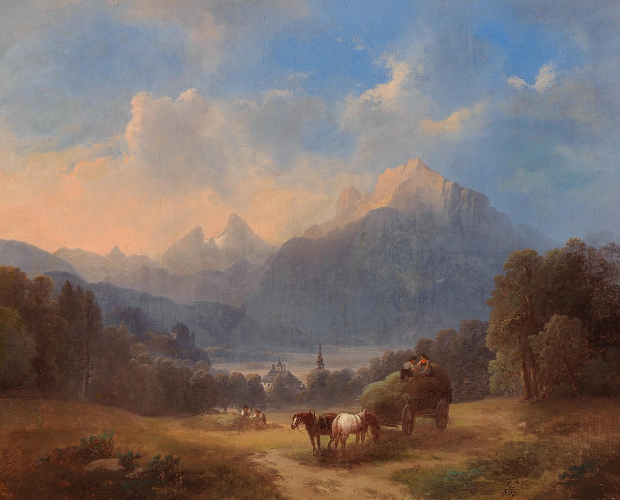 Scene of the Salzkammergut by Franz Barbarini