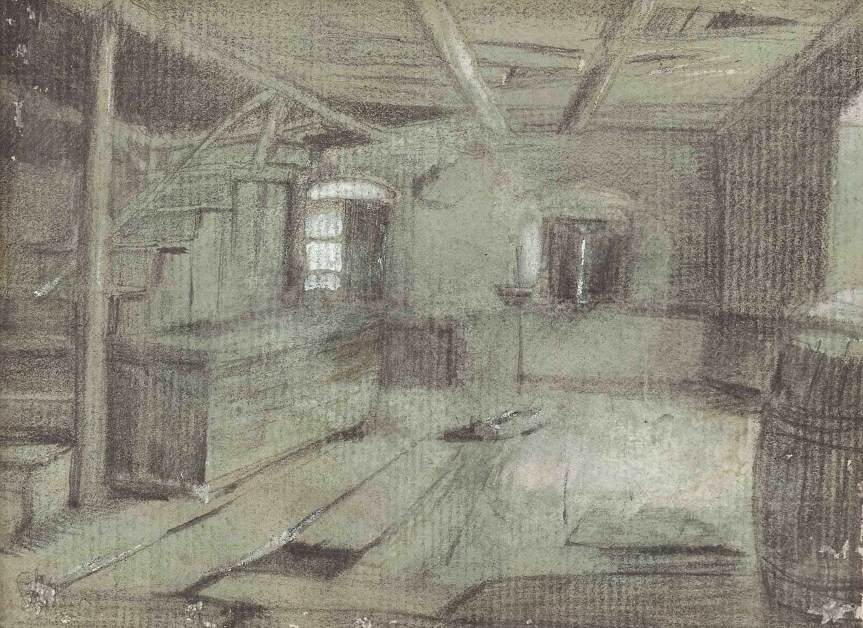 Farmhouse Interior by Franz Defregger