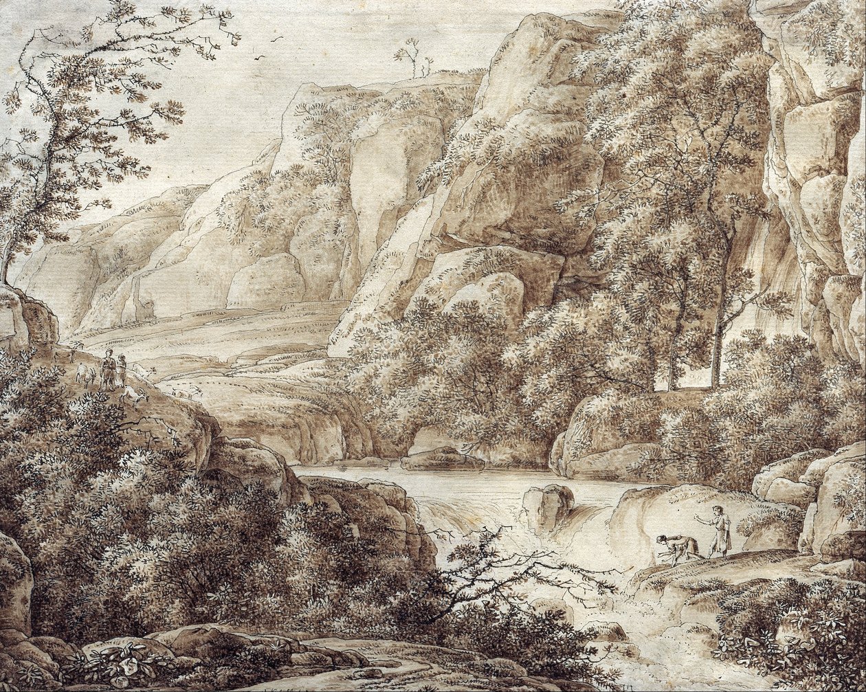 Mountainous Landscape by Franz Innocenz Kobell