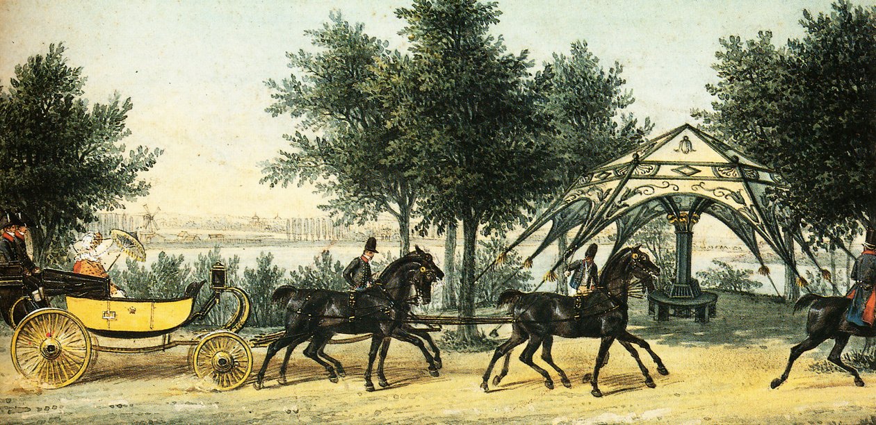 The Tent in Klein-Glienicke Park, around 1840, Franz Krüger by Franz Krüger