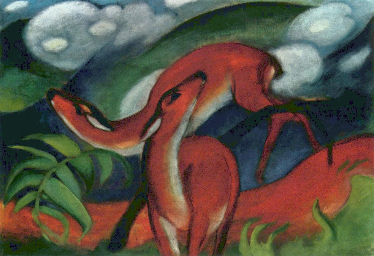 Red Deer by Franz Marc