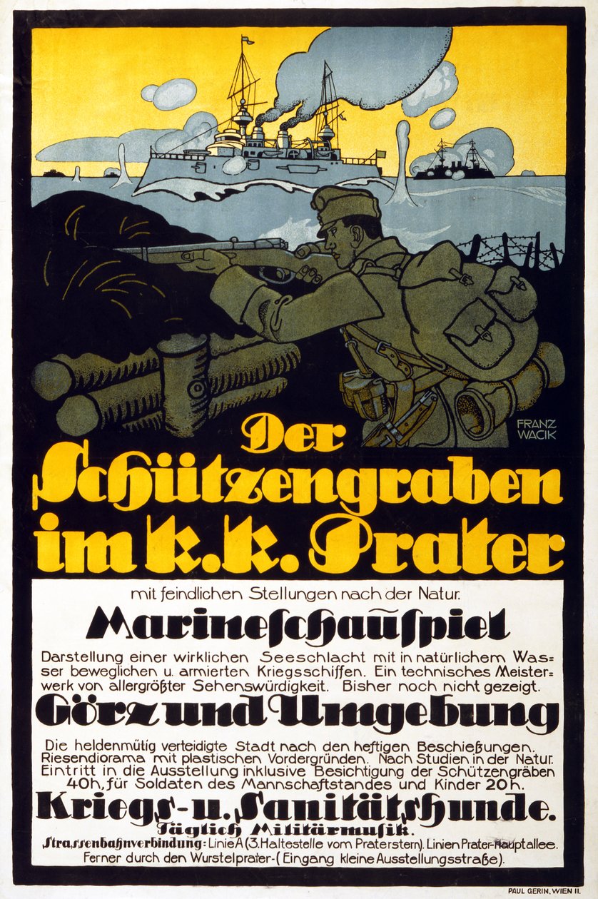 The Trench in the Prater, 1918 by Franz Wacik