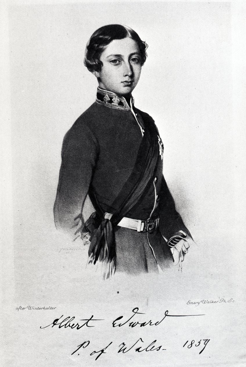 Edward, Prince of Wales, Engraved by Emery Walker by Franz Xaver Winterhalter
