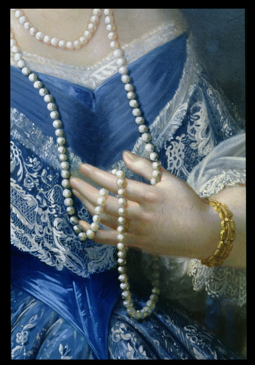 Portrait of a woman (detail) by Franz Xaver Winterhalter